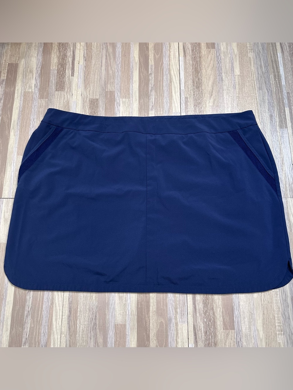 Sunday Navy Mini Skort with Side Mesh Insets Women’s Plus Size 3X